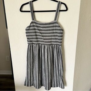 Loft Striped Babydoll Dress Business Wear Work Wear